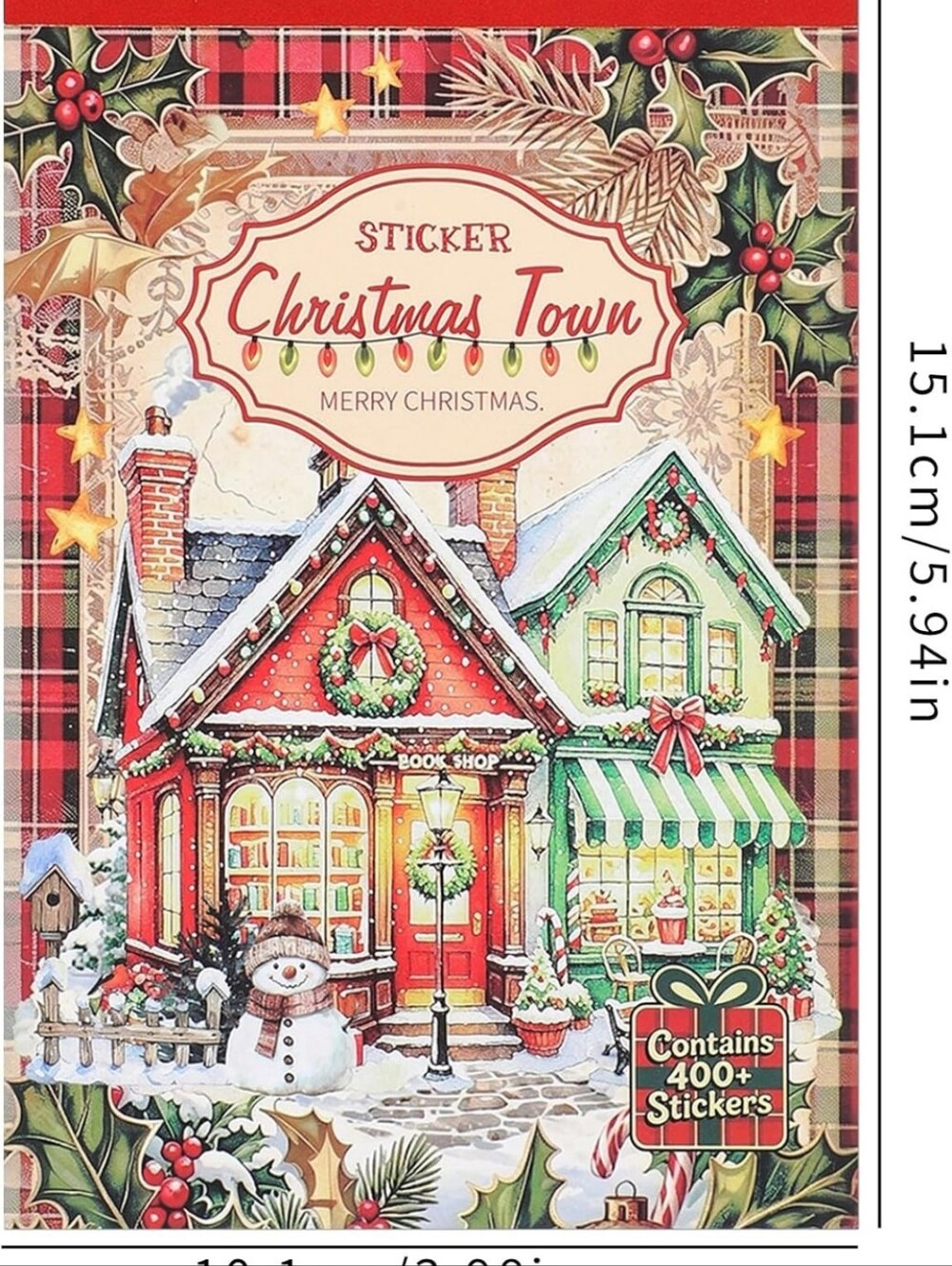 Christmas Town Holiday Sticker Book - Red & Green